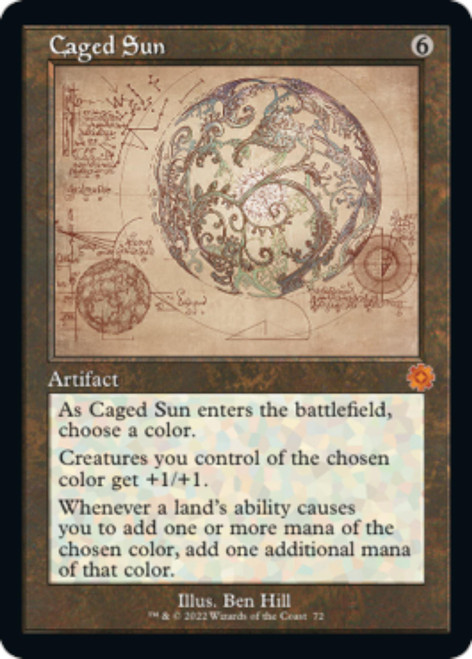 Caged Sun (Schematic Art) | The Brothers' War Retro Artifacts