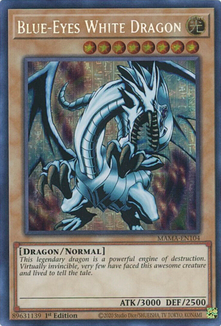 MAMA-EN104 Blue-Eyes White Dragon (Pharaoh's Rare)