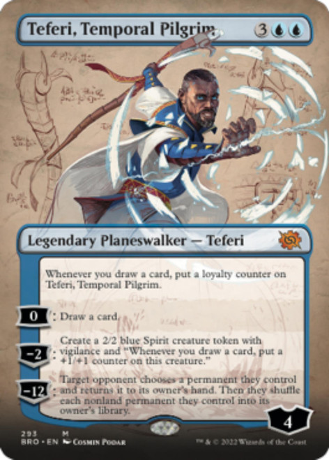 Teferi, Temporal Pilgrim (Borderless Art foil) | The Brothers' War