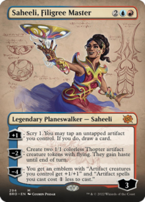 Saheeli, Filigree Master (Borderless Art foil)