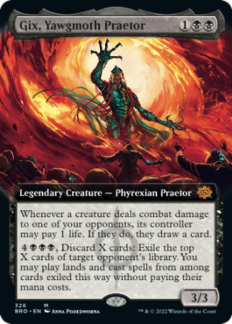 Gix, Yawgmoth Praetor (Extended Art foil)