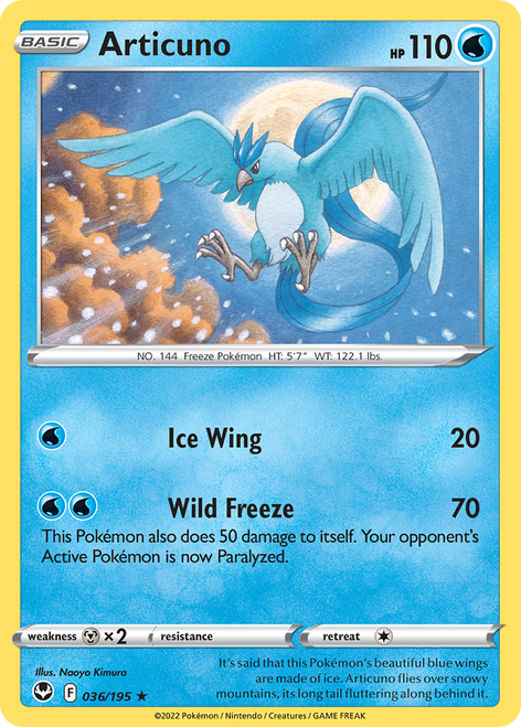 SWSH Silver Tempest 036/195 Articuno (Holo)