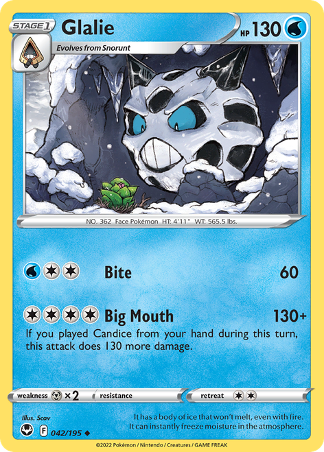 SWSH Silver Tempest 042/195 Glalie