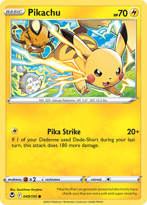 SWSH Silver Tempest 049/195 Pikachu