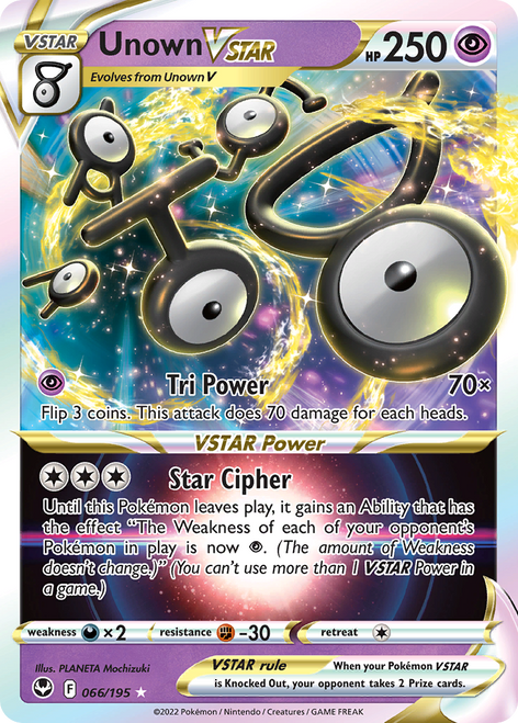 Unown V - 177/195 - Alternate Art Ultra Rare