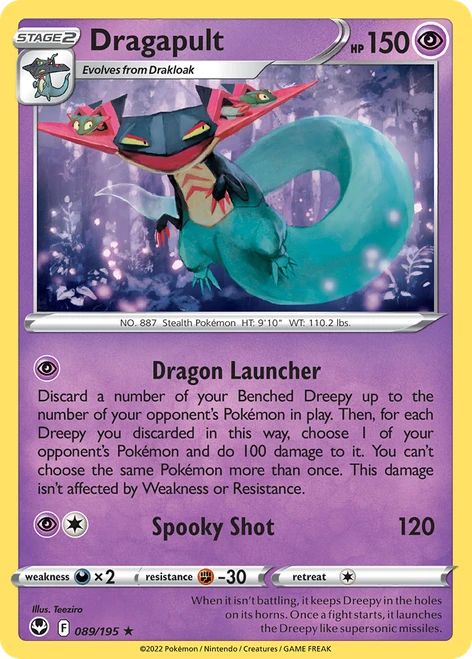 SWSH Silver Tempest 089/195 Dragapult (Holo)