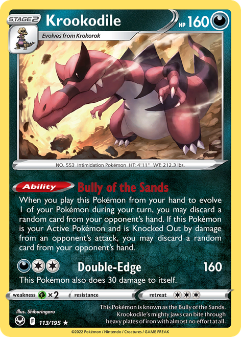 SWSH Silver Tempest 113/195 Krookodile (Holo)