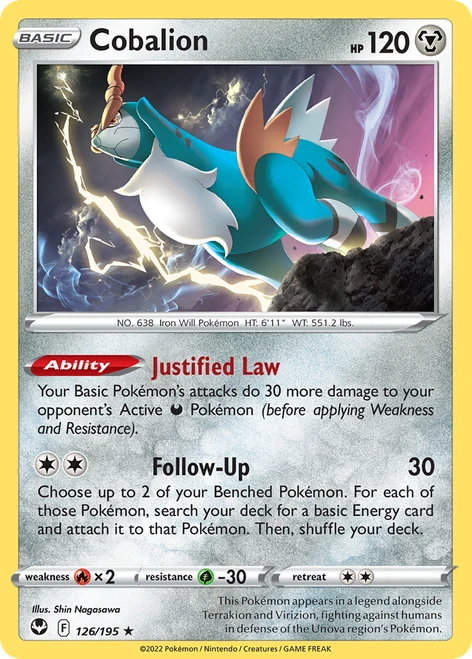 SWSH Silver Tempest 126/195 Cobalion