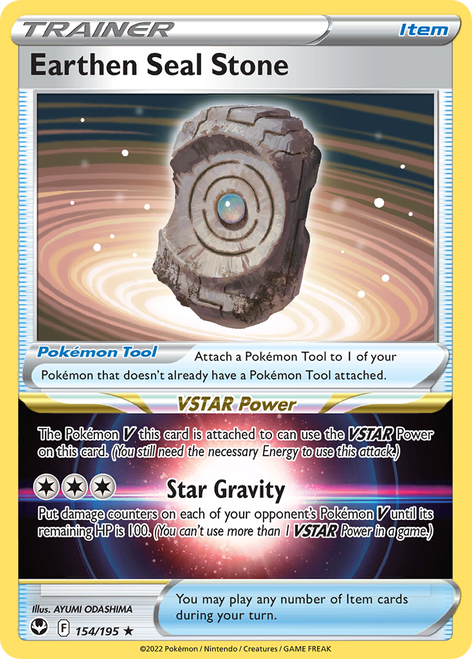SWSH Silver Tempest 154/195 Earthen Seal Stone (Holo)