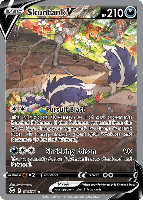 SWSH Silver Tempest 181/195 Skuntank V (Alternative Art, Full Art)