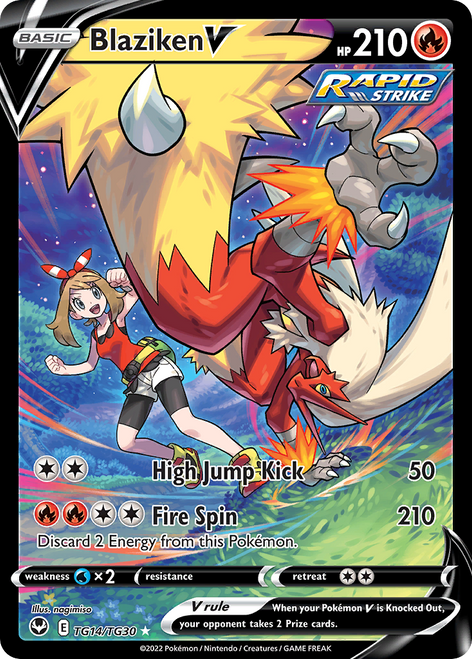 SWSH Silver Tempest TG14/TG30 Blaziken V (Full Art)