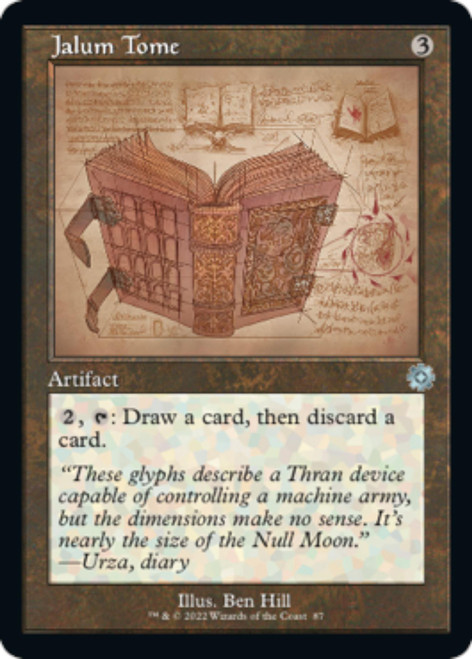 Jalum Tome (Schematic Art foil) | The Brothers' War Retro Artifacts