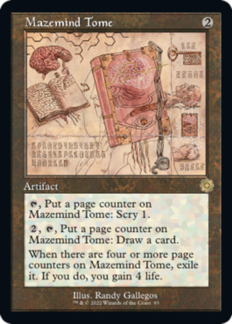 Mazemind Tome (Schematic Art foil) | The Brothers' War Retro Artifacts