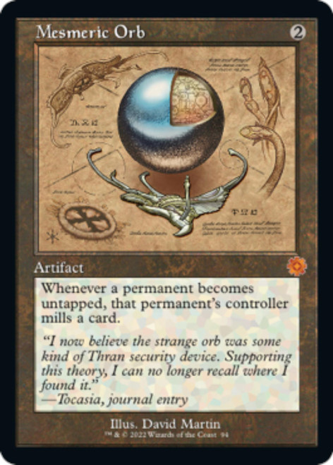 Mesmeric Orb (Schematic Art foil) | The Brothers' War Retro Artifacts