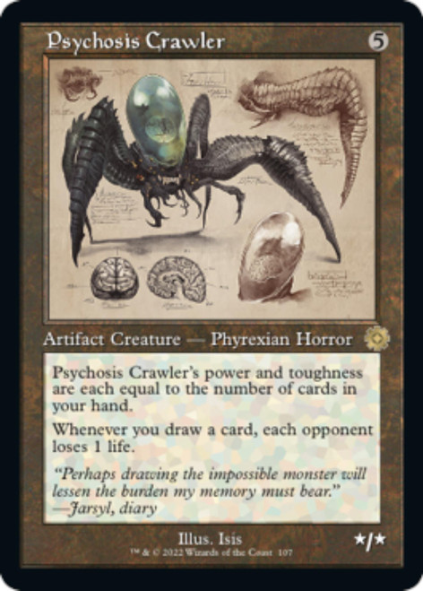 Psychosis Crawler (Schematic Art foil) | The Brothers' War Retro Artifacts