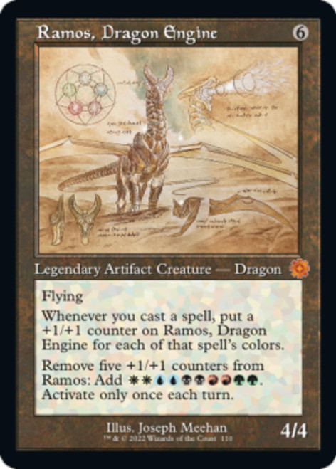 Ramos, Dragon Engine (Schematic Art foil) | The Brothers' War Retro Artifacts