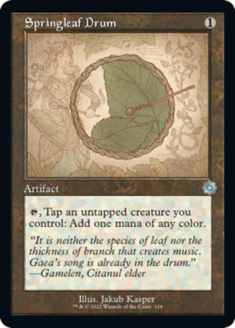 Springleaf Drum (Schematic Art foil) | The Brothers' War Retro Artifacts