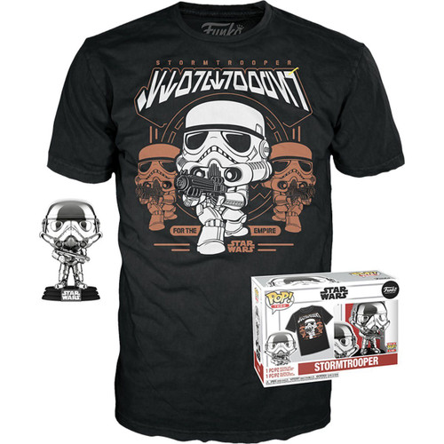 POP! & Tee: Star Wars - Stormtrooper (Silver Metallic) and T-Shirt set