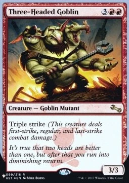 Three-Headed Goblin (The List Reprint foil)