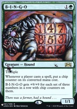 B-I-N-G-O (The List Reprint foil)