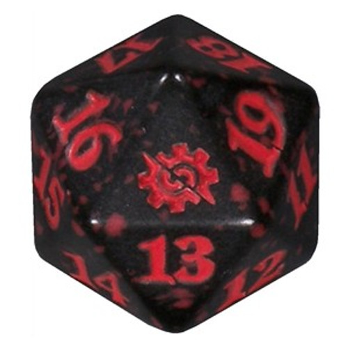 Magic Brothers' War Spindown Dice - Black  w/ Red