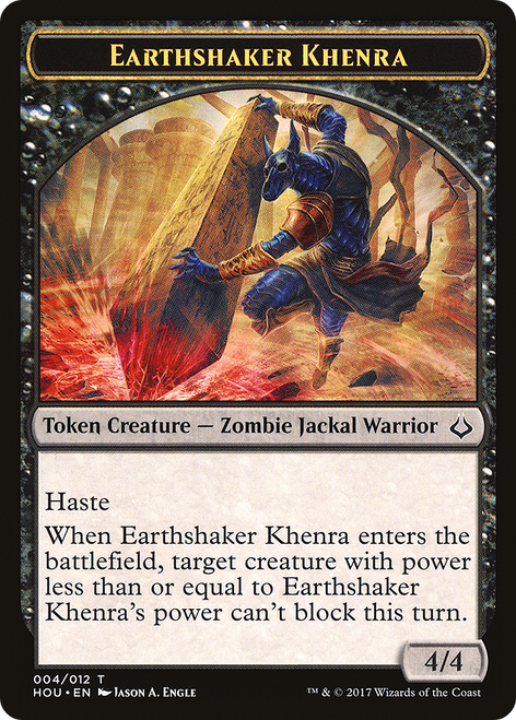 Hour of Devastation - Earthshaker Khenra Token | Hour of Devastation