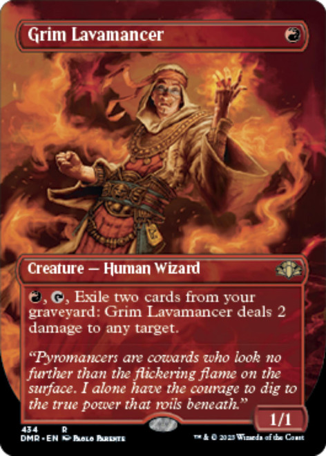 Grim Lavamancer (Borderless Art) | Dominaria Remastered