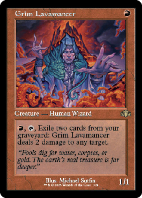 Grim Lavamancer (Retro Frame foil)