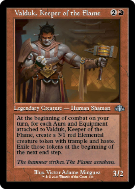 Valduk, Keeper of the Flame (Retro Frame foil)
