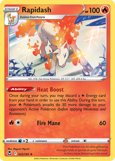 SWSH Silver Tempest 022/195 Rapidash (Non-Holo)