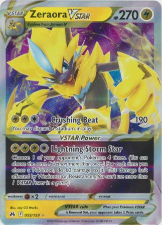 Crown Zenith 055/159 Zeraora VSTAR (Full Art)