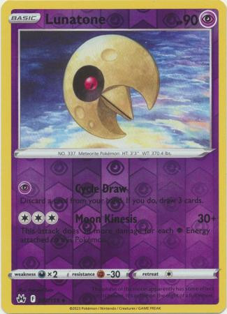 Crown Zenith 062/159 Lunatone (Reverse Holo)