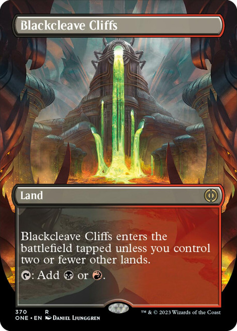 Blackcleave Cliffs (Borderless) | Phyrexia: All Will Be One