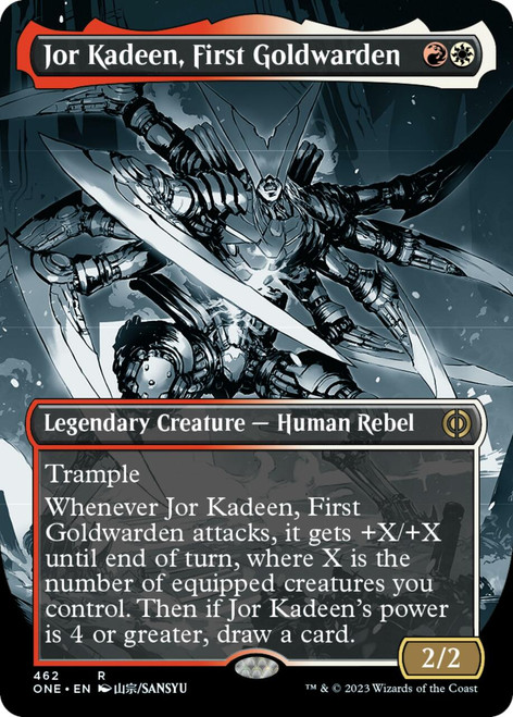 Jor Kadeen, First Goldwarden (Borderless Manga Compleat foil) | Phyrexia: All Will Be One