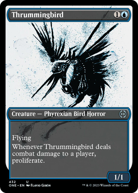 Thrummingbird (Borderless Ichor Compleat foil) | Phyrexia: All Will Be One