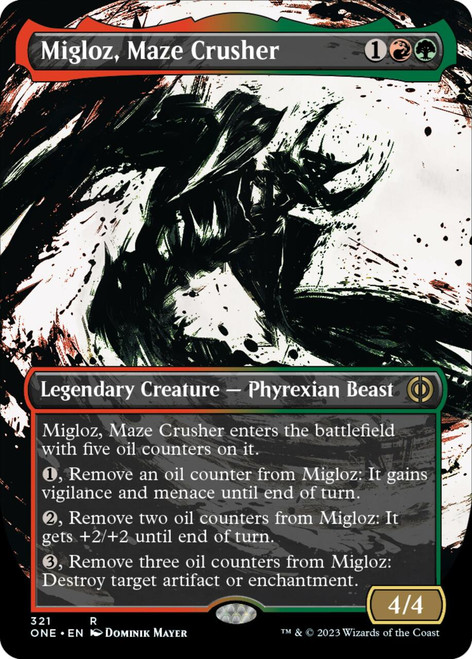 Migloz, Maze Crusher (Borderless Ichor) | Phyrexia: All Will Be One
