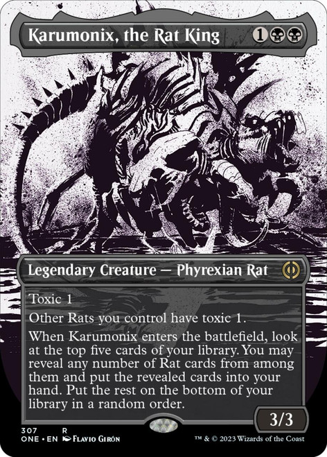 Karumonix, the Rat King (Borderless Ichor foil) | Phyrexia: All Will Be One