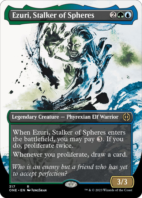 Ezuri, Stalker of Spheres (Borderless Ichor foil)