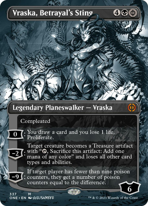 Vraska, Betrayal's Sting (Borderless Manga foil) | Phyrexia: All Will Be One