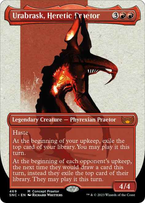 Urabrask, Heretic Praetor (Borderless Concept Praetor Compleat foil) | Streets of New Capenna