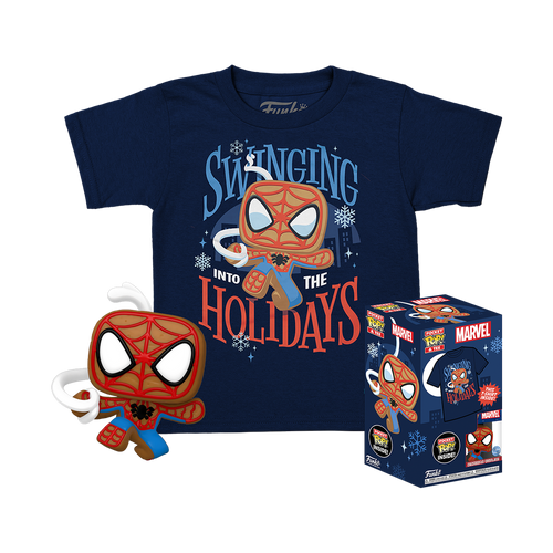 Pocket POP! & Tee: Marvel - Spider-Man Gingerbread  & Children's T-Shirt