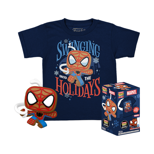 Pocket POP! & Tee: Marvel - Spider-Man Gingerbread  & Children's T-Shirt