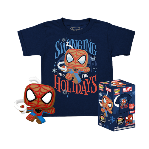 Pocket POP! & Tee: Marvel - Spider-Man Gingerbread  & Children's T-Shirt