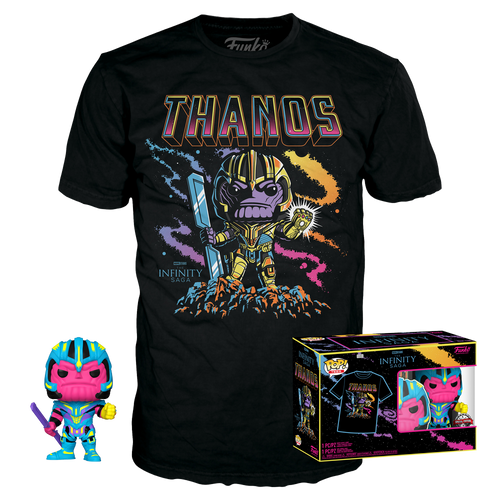 POP! & Tee: Marvel - Thanos (Blacklight) & T-Shirt set