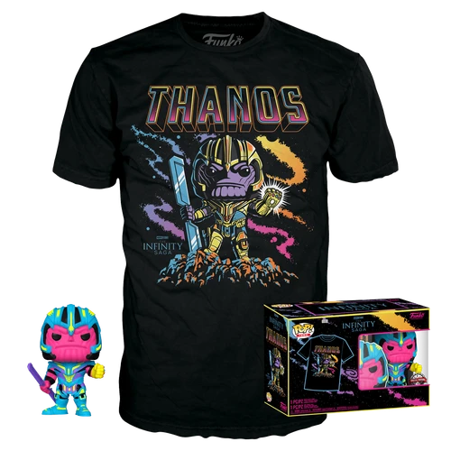POP! & Tee: Marvel - Thanos (Blacklight) & T-Shirt set