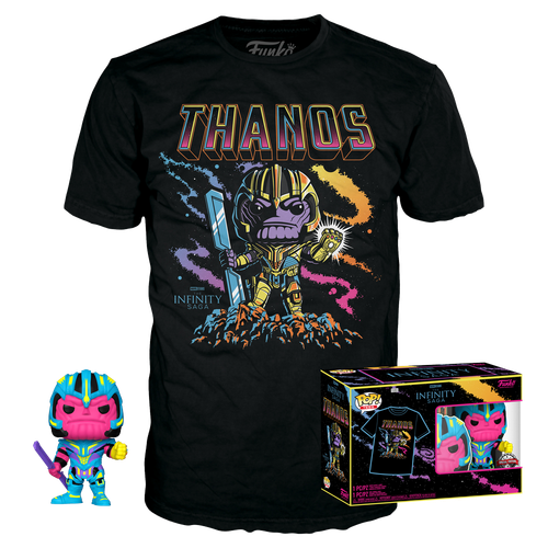 POP! & Tee: Marvel - Thanos (Blacklight) & T-Shirt set
