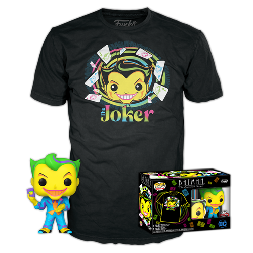 POP! & Tee: Batman: The Animated Series - The Joker (Blacklight) & T-Shirt set