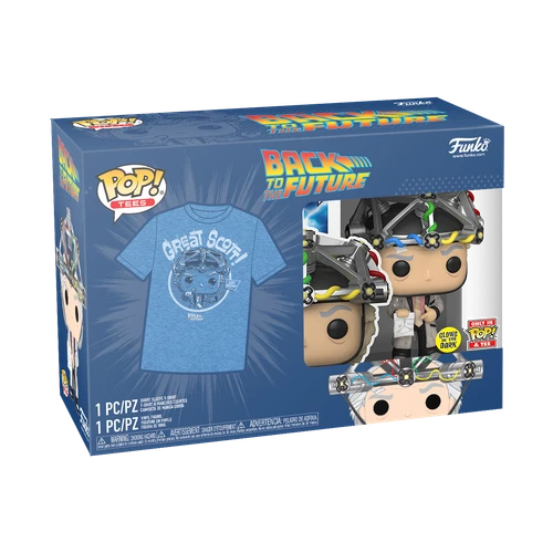POP! & Tee: Back to the Future - Doc with Helmet (Glow in the Dark) & T-Shirt set
