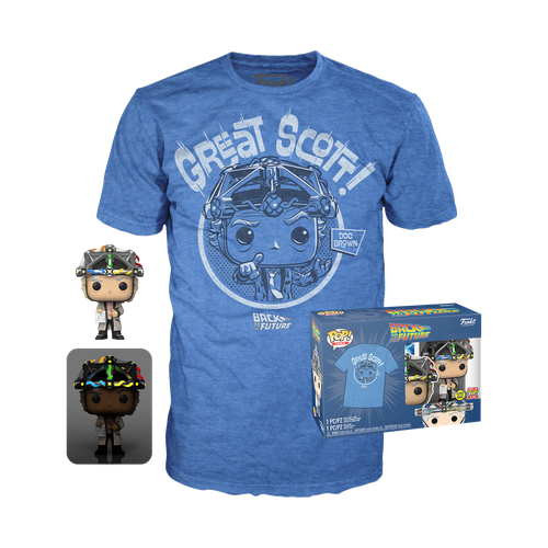POP! & Tee: Back to the Future - Doc with Helmet (Glow in the Dark) & T-Shirt set