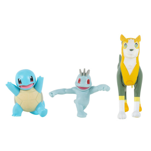 Pokemon Battle Feature Set Squirtle, Boltund & Machop 3 Pack